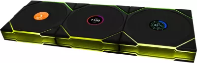 Photo de 3x Uni Fan TL120RW LCD Noir