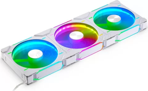 Photo de Lot de 3 Ventilateurs de boitier Phanteks D30 Regular Airflow RGB - 14cm (Blanc)