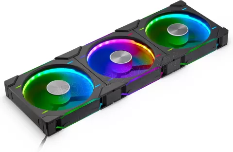 Photo de Lot de 3 Ventilateurs de boitier Phanteks D30 Regular Airflow RGB - 14cm (Noir)