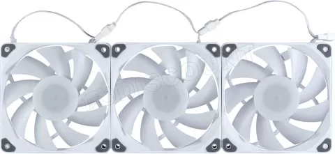 Photo de Lot de 3 Ventilateurs de boitier Phanteks M25 RGB - 12cm (Blanc)