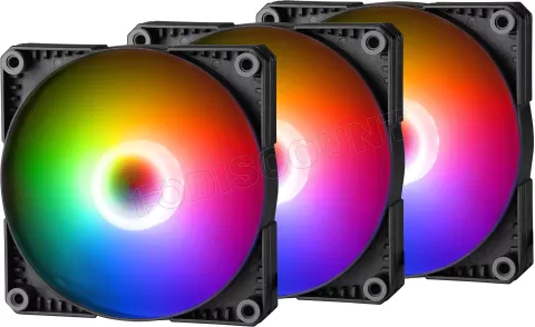 Photo de Lot de 3 Ventilateurs de boitier Phanteks PH-F140 SK RGB 14cm (Noir)