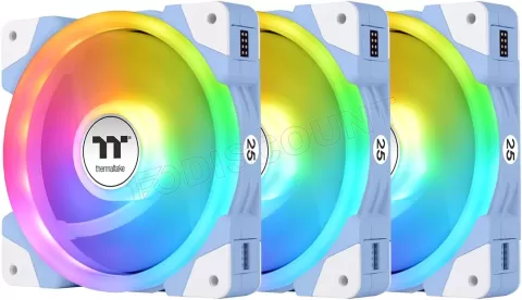 Photo de Lot de 3 Ventilateurs de boitier Thermaltake SwaFan EX RGB - 14cm (Bleu)