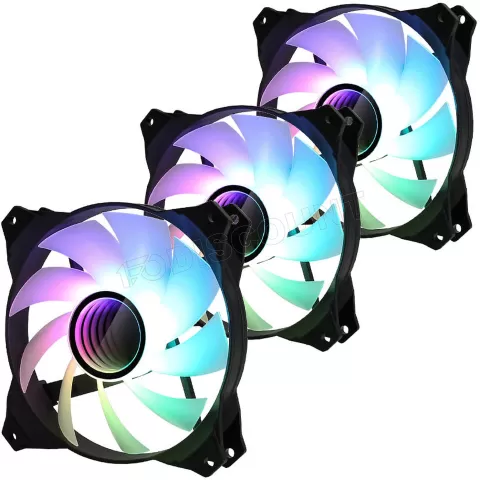 Photo de Lot de 3 Ventilateurs de boitier Zalman IF120 RGB - 12cm (Noir)