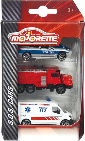 Photo de Lot de 3 Voitures Majorette Premium SOS (Modèle aléatoire)