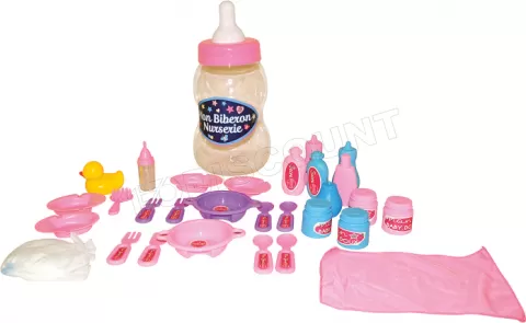 Photo de Lot de 30 accessoires pour Poupon Biberon Nursery