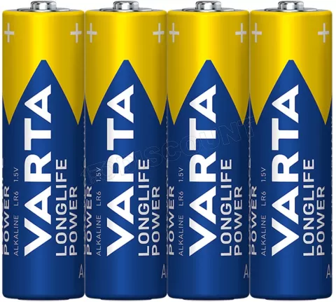 Photo de Lot de 4 piles Alcaline Varta Longlife Power type AA (LR6) 1,5V