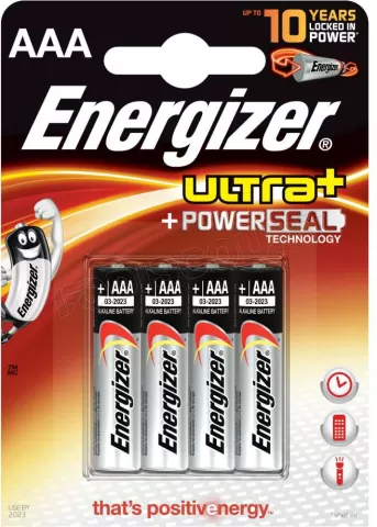 Photo de Lot de 4 piles Alcalines Energizer Max AAA (LR03) 1,5V