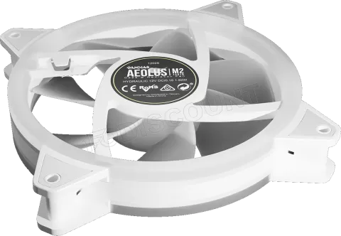 Photo de Lot de 4 Ventilateurs de boitier Gamdias Aeolus M2 RGB 12cm (Blanc)