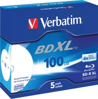 Photo de Lot de 5 Blu-Ray XL 4x Verbatim 100Go imprimable