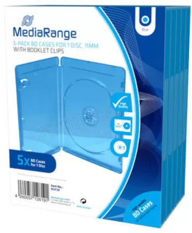 Photo de Lot de 5 boites MediaRange BluRay (Bleu)