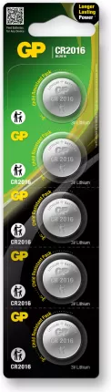 Photo de Lot de 5 Piles plates GP Batteries Ultra CR2016