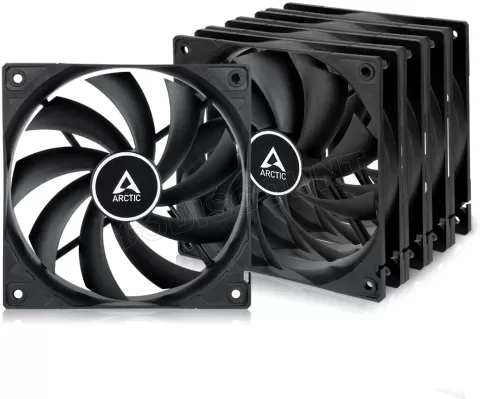 Photo de Lot de 5 Ventilateurs de boitier Arctic F12 PWM - 12cm (Noir)