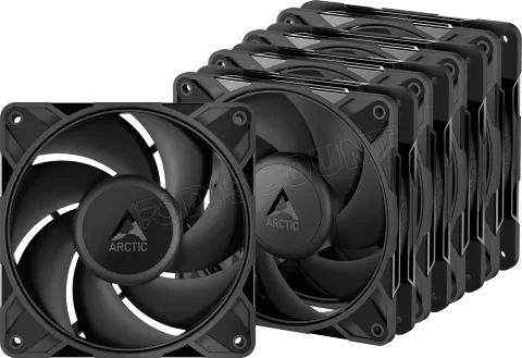Photo de Lot de 5 Ventilateurs de boitier Arctic P12 Pro PST - 12cm (Noir)