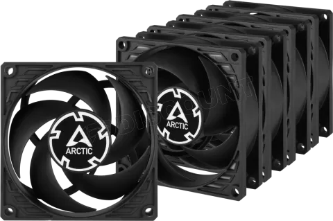 Photo de Lot de 5 Ventilateurs de boitier Arctic P8 - 8cm (Noir)