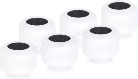 Photo de Lot de 6 Raccords à compression pour Tube Ø13mm Alphacool Eiszapfen Pro (Blanc)