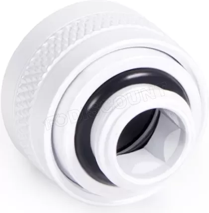 Photo de Lot de 6 Raccords à compression pour Tube Ø13mm Alphacool Eiszapfen Pro (Blanc)