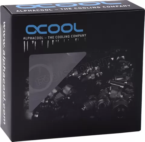 Photo de Lot de 6 Raccords à compression pour Tube Ø13mm Alphacool Eiszapfen Pro (Noir)