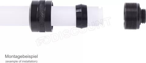 Photo de Lot de 6 Raccords à compression pour Tube Ø16mm Alphacool Eiszapfen Pro (Noir)