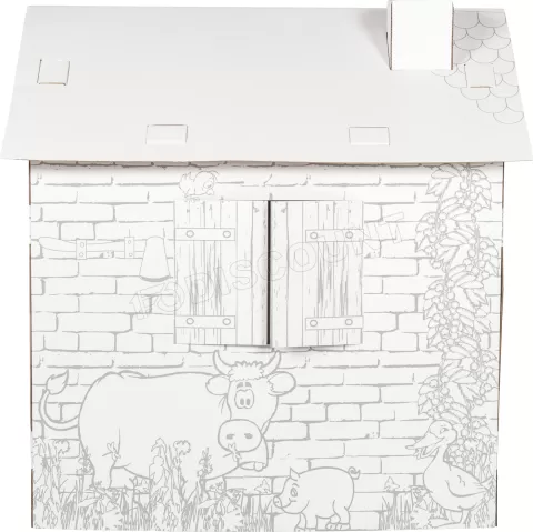 Photo de Maison de jeu en carton à colorier - Thème Cabane