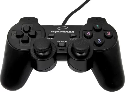 Photo de Manette de jeu Esperanza Warrior pour PC (Noir)