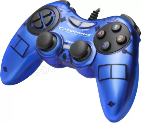 Photo de Manette de jeu filaire Esperanza Fighter (Bleu)