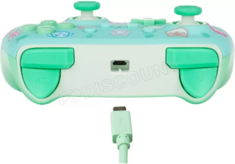 Photo de Manette de jeu filaire PowerA Enhanced Animal Crossing New Horizons pour Nintendo Switch (Bleu)