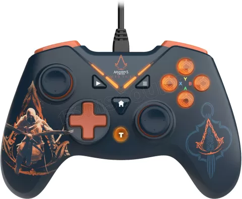 Photo de Manette de jeu sans fil Freaks and Geeks Assassin's Creed Mirage (Bleu/Orange)