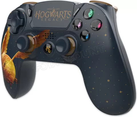 Photo de Manette de jeu sans fil Freaks and Geeks Hogwarts Legacy pour PS4 (Bleu/Or)