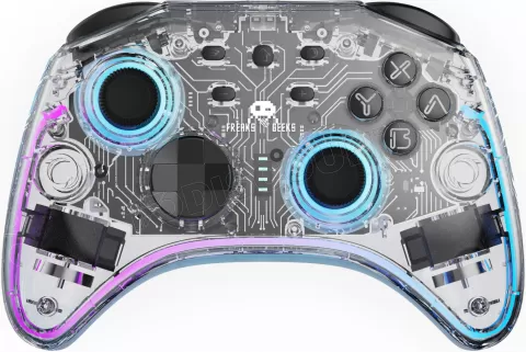 Photo de Manette de jeu sans fil Freaks and Geeks Polychroma (Transparent)