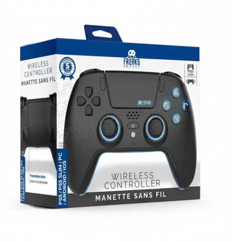 Photo de Manette de jeu sans fil Freaks and Geeks pour PS5/PC (Noir)