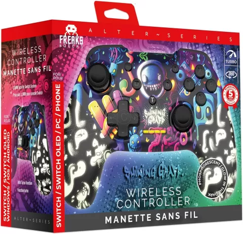 Photo de Manette de jeu sans fil Freaks and Geeks Shining Graff pour Nintendo Switch/PC