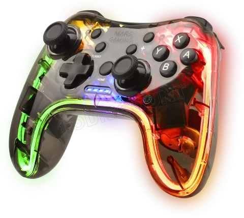 Photo de Manette de jeu sans fil Mars Gaming MGP-BT RGB (Transparent)