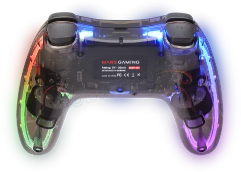 Photo de Manette de jeu sans fil Mars Gaming MGP-BT RGB (Transparent)