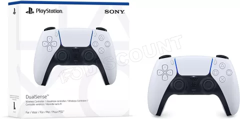 Photo de Manette de jeu sans fil Sony Playstation 5 DualSense pour PS5 (Blanc)