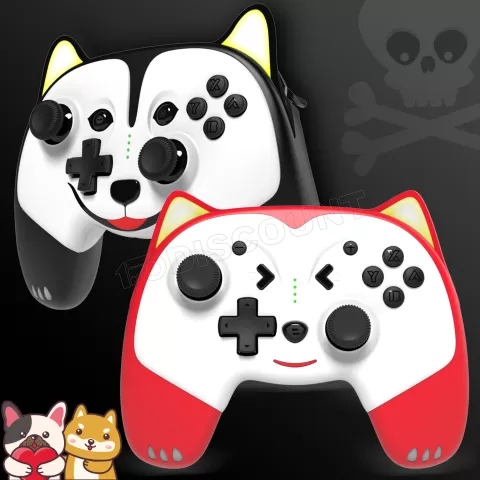 Photo de Manette de jeu sans fil Spirit of Gamer Noa pour Nintendo Switch (Noir/Blanc)