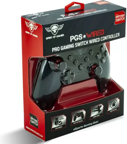 Photo de Manette de jeu Spirit of Gamer Pro Gaming pour Nintendo Switch (Noir)