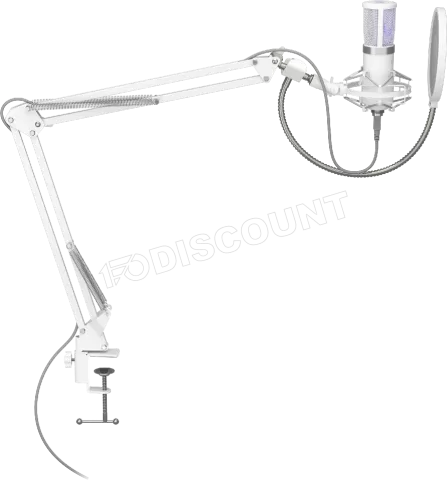 Photo de Microphone Endorfy Solum Streaming Onyx avec bras de montage (Blanc)