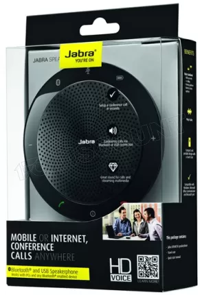 Photo de Microphone pour Audioconférence Jabra Speak 510 Microsoft Skype (Noir)