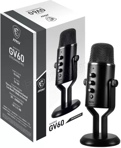 Photo de Microphone sur pied MSI Immerse GV60 USB (Noir)