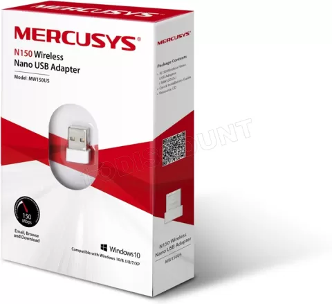 Photo de Mini Carte Réseau USB WiFi Mercusys MW150US (150N)