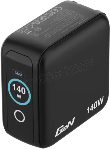 Photo de Mini chargeur secteur Verbatim avec écran x3 USB C + x1 USB A 100w