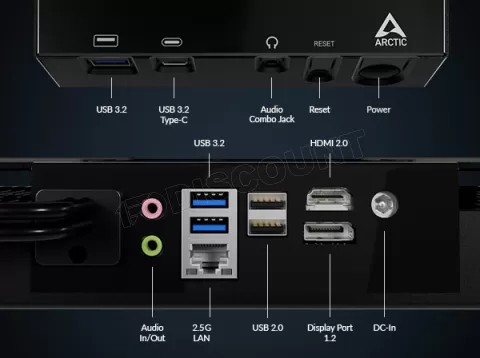Photo de Mini PC Arctic Senza 5700G (Noir)