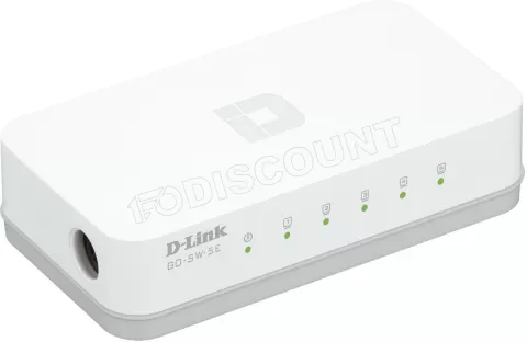 Photo de Mini Switch réseau Fast Ethernet D-Link GO-SW-5E - 5 ports (Blanc)