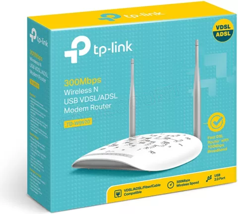 Photo de Modem Routeur ADSL2+ TP-Link TD-W9970 (N300)