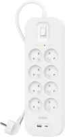 Photo de Multiprise 8 prises Belkin + Interrupteur (Blanc)