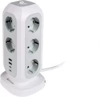 Photo de Multiprise Tour Verbatim 11 prises + 4 Ports USB-C/A 2m (Blanc)