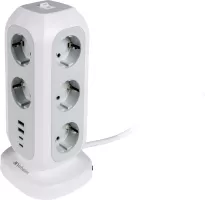 Photo de Multiprise Tour Verbatim 11 prises + 4 Ports USB-C/A 2m (Blanc)