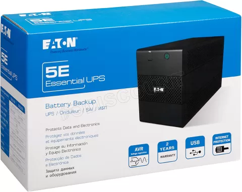 Photo de Onduleur Eaton 5E 650i USB - 650VA (2x IEC C13 + 1x schuko / DIN)