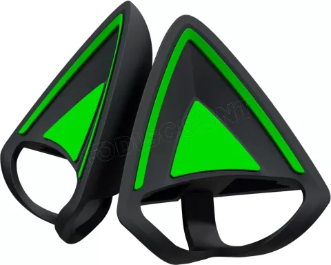 Photo de Oreilles de Chat clippables pour casque Razer Kitty Ears V2 (Noir/Vert)