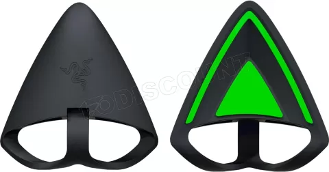 Photo de Oreilles de Chat clippables pour casque Razer Kitty Ears V2 (Noir/Vert)